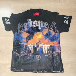 Black T-Shirt with Bold Graphic Design